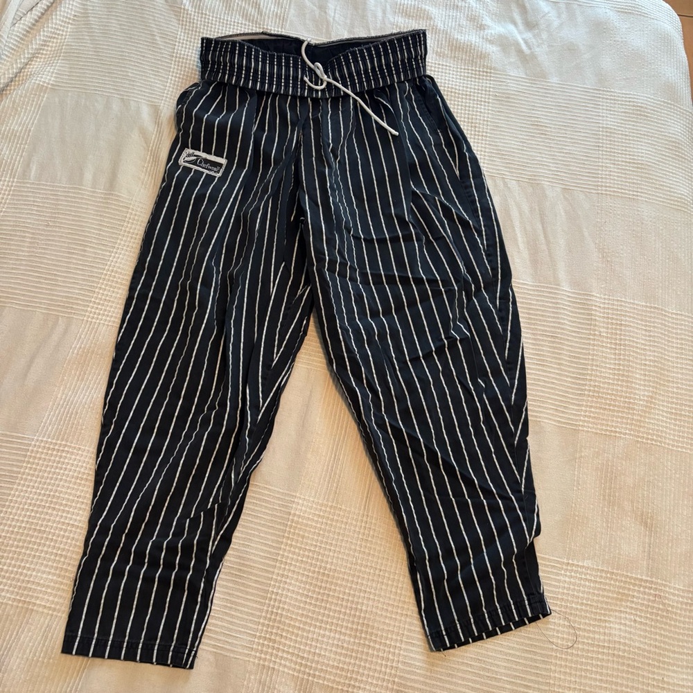 Striped Black Chef Bottoms